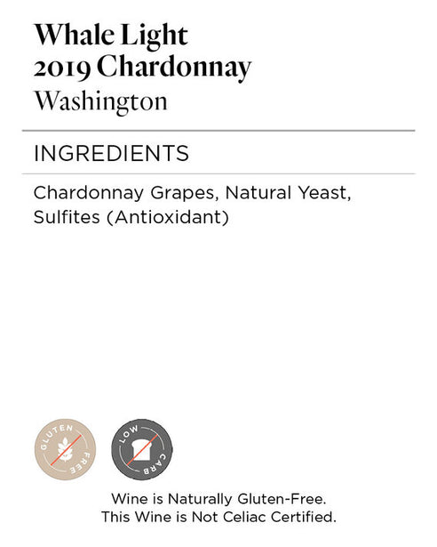 Whale Light 2019 Chardonnay, Washington