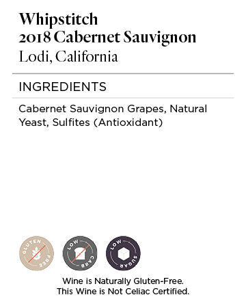 Whipstitch 2018 Cabernet Sauvignon Lodi, California