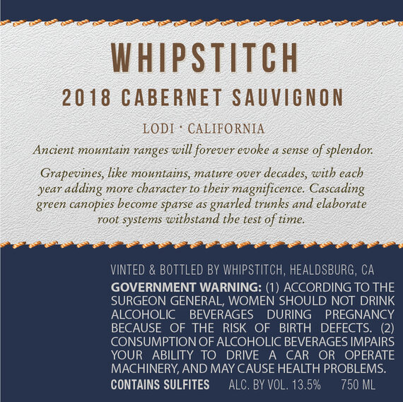 Whipstitch 2018 Cabernet Sauvignon Lodi, California