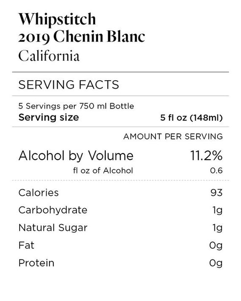 Whipstitch 2019 Chenin Blanc California