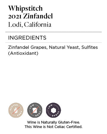 Whipstitch 2021 Zinfandel Lodi, California