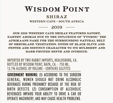 Wisdom Point 2019 Shiraz Western Cape, South Africa