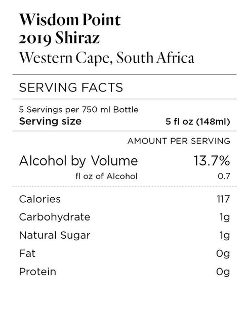 Wisdom Point 2019 Shiraz Western Cape, South Africa