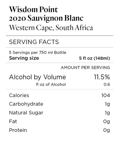 Wisdom Point 2020 Sauvignon Blanc Western Cape, South Africa
