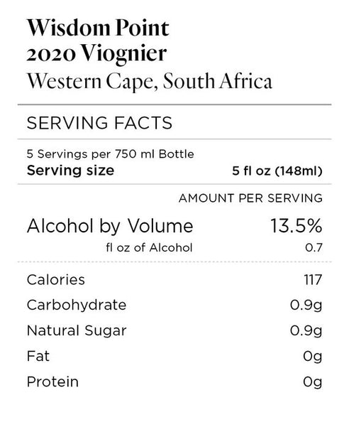 Wisdom Point 2020 Viognier Western Cape, South Africa