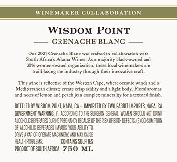 Wisdom Point 2021 Grenache Blanc Western Cape, South Africa