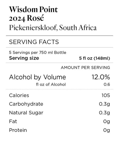 Wisdom Point 2024 Rosé Piekenierskloof, South Africa