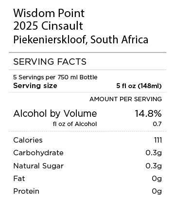 Wisdom Point Cinsault serving facts