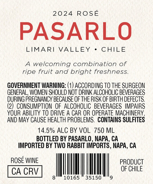 Pasarlo 2024 Rosé Limari Valley, Chile