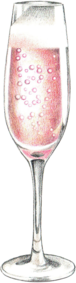 A figure representing the Pink Bubbles tasting note.