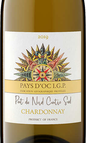 Pont du Nord Contre Sud 2019 Chardonnay Pays d'Oc IGP, France