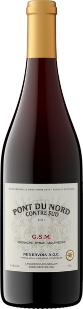 Pont du Nord Contre Sud 2021 Grenache – Syrah – Mourvèdre Minervois AOC, France