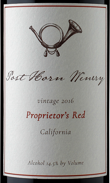 Post Horn Winery 2016 Proprietor’s Red Lodi California