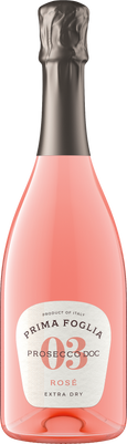Prima Foglia 2025 Extra Dry Prosecco Rosé Bottle