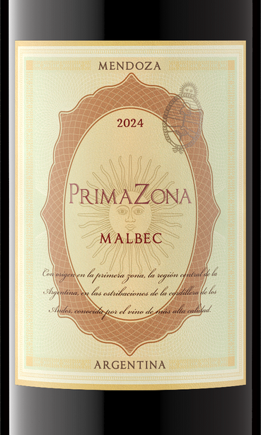 PrimaZona 2024 Malbec Front Label