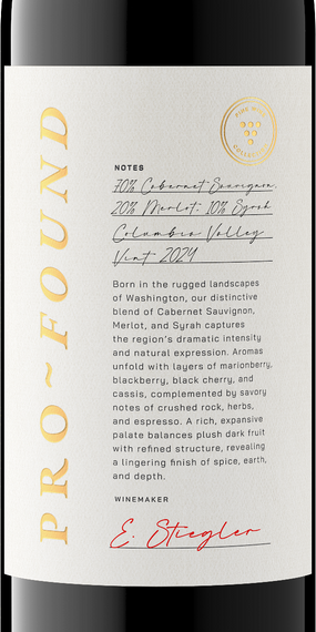 Pro-Found Red Blend Label
