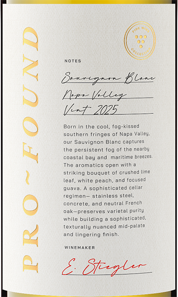 Pro-found Sauvignon Blanc Front label