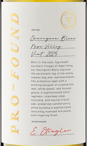 Pro-found Sauvignon Blanc Front label
