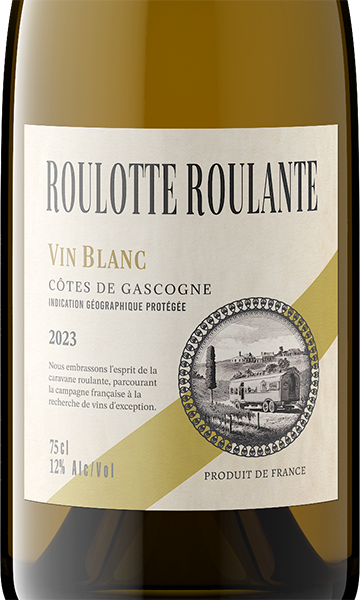 Roulotte Roulante 2023 Vin Blanc Côtes De Gascogne IGP, France