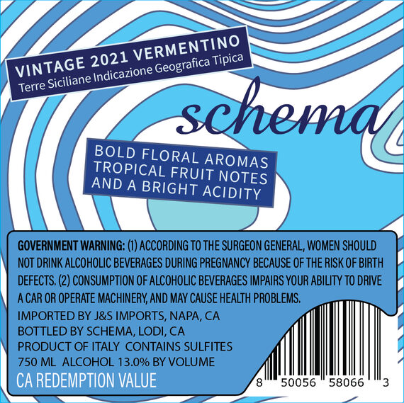 Schema 2021 Vermentino Terre Siciliane IGT, Italy