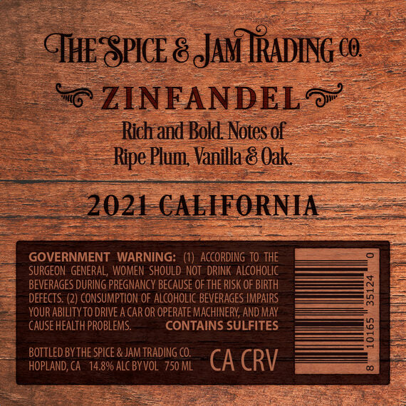 インセルダムファーストパッケージ Buy The Spice & Jam Trading Co. 2021 Zinfandel – Firstleaf