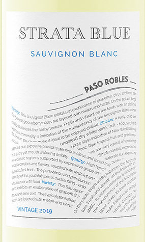 Strata Blue 2019 Sauvignon Blanc Paso Robles, California