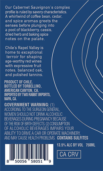 Torbellino 2021 Cabernet Sauvignon Rapel Valley DO, Chile