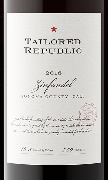 Tailored Republic 2018 Zinfandel Sonoma County, California