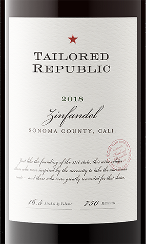 Tailored Republic 2018 Zinfandel Sonoma County, California