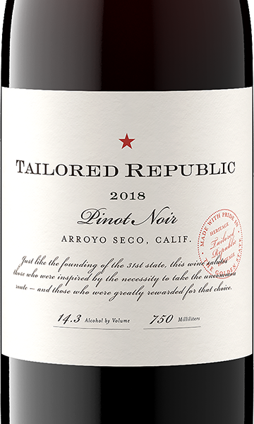Tailored Republic 2018 Pinot Noir Arroyo Seco, California