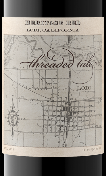 Threaded Tale Red Blend Label