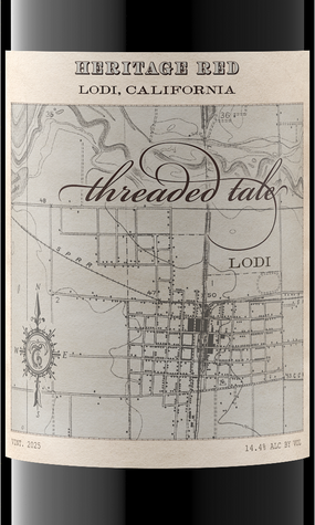 Threaded Tale Red Blend Label