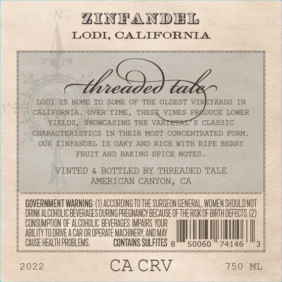 Threaded Tale 2022 Zinfandel Lodi, California