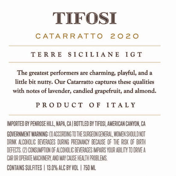 Tifosi 2020 Catarratto Terre Siciliane IGT, Italy