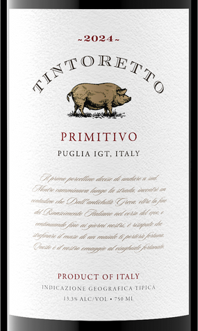 Tintoretto 2024 Primitivo Front Label