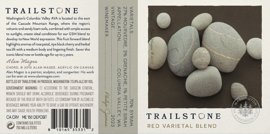 Trailstone Red Blend Label