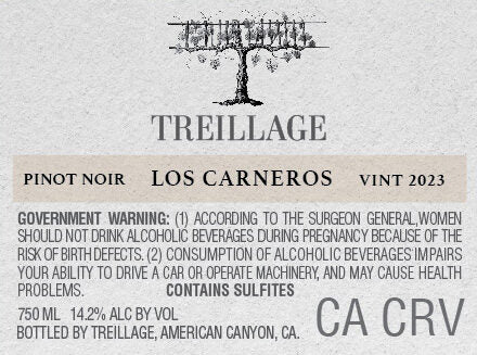 Treillage 2023 Pinot Noir Los Carneros, California