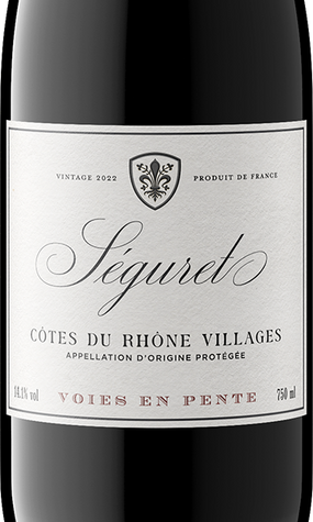 Voies en Pente 2022 Red Blend Côtes du Rhône Villages Seguret, France