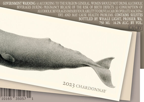 Whale Light 2023 Chardonnay Columbia Valley, Washington