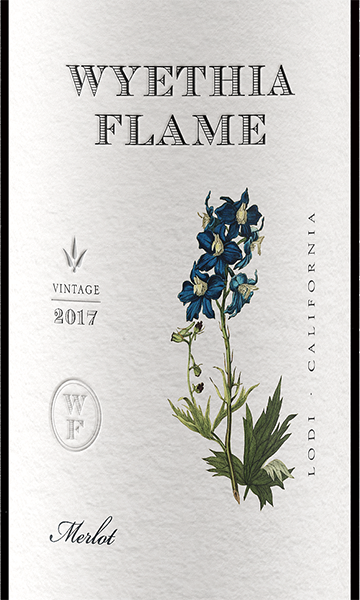 Wyethia Flame 2017 Merlot Lodi, California