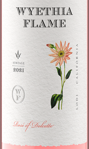 Wyethia Flame 2021 Rosé of Dolcetto Lodi, California