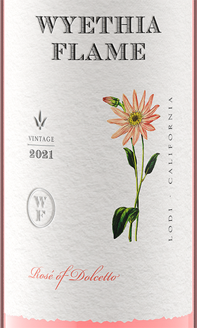 Wyethia Flame 2021 Rosé of Dolcetto Lodi, California