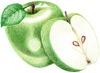 A figure representing the Green Apple tasting note.