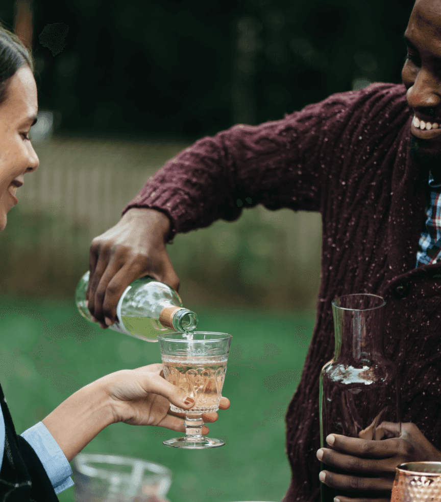 A man serving wine