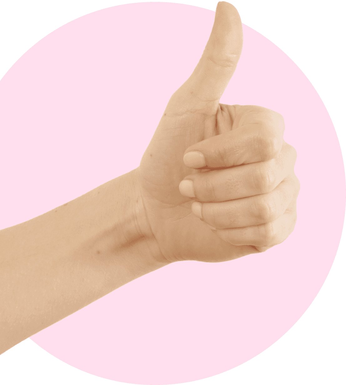 a hand giving a thumbs up